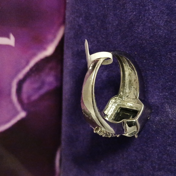 2476744-3. Thai Black Spinel & Topaz on Stainless Steel - Size 7 - Picture 4 of 4